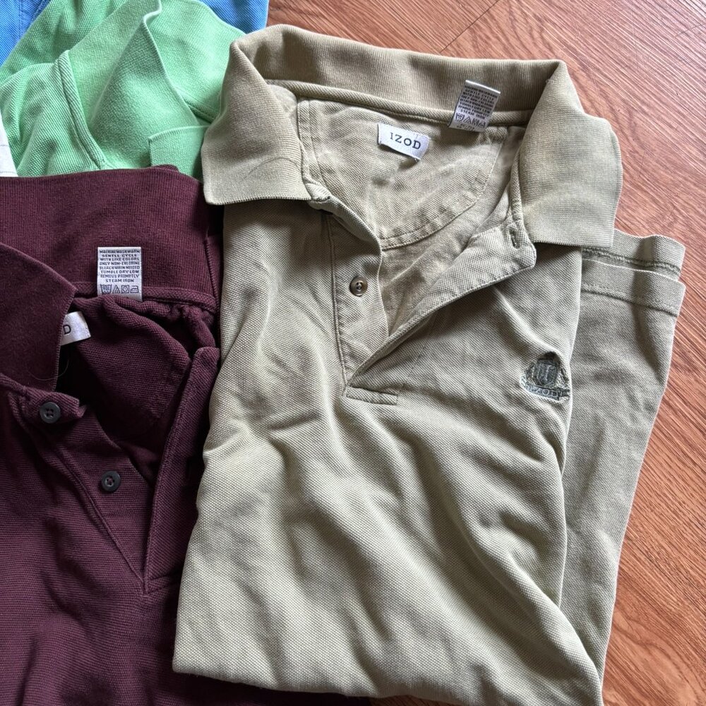 Izod Lot of 8 Short Sleeve Shirts XL - Picture 2 of 6